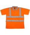 WR002 Warrior Daytona Hi Vis Polo Shirt Warrior Order Fluorescent Orange colour image
